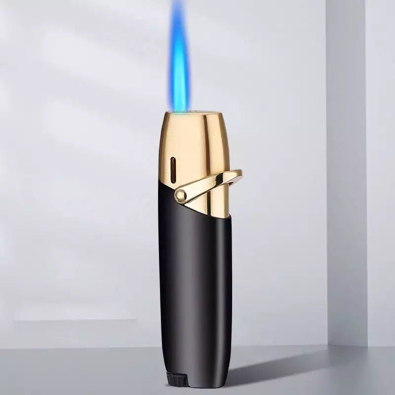 Metal Jet Cigarettes Gas Lighter, Blue Flame Straight Lighter, Butane Inflatable Cigar Lighter, Turbine Windproof Cigar Lighter, Simple Mini Portable Gas Smoking Lighter Metal Jet Cigarettes Gas Lighter, Blue Flame Straight Lighter, Butane Inflatable Cigar Lighter, Turbine Windproof Cigar Lighter, Simple Mini Portable Gas Smoking Lighter
